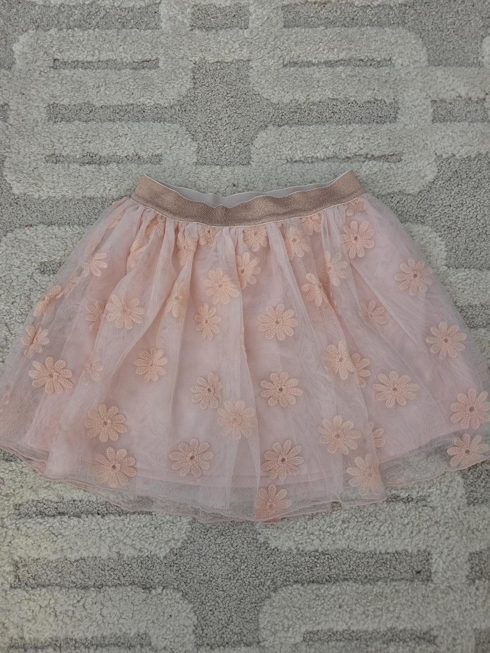 Cat & Jack Blush Pink Daisy Tulle Skirt